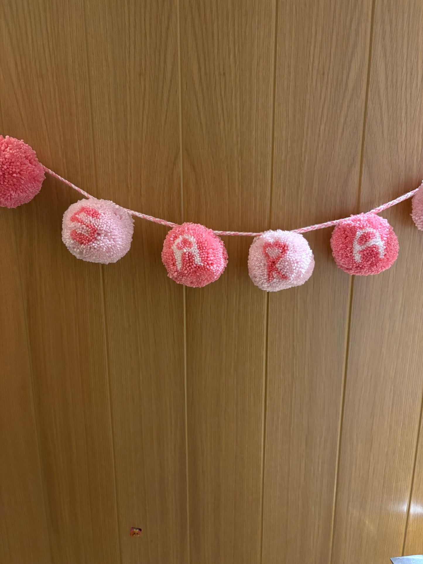 4 Letter Pink Name Bunting