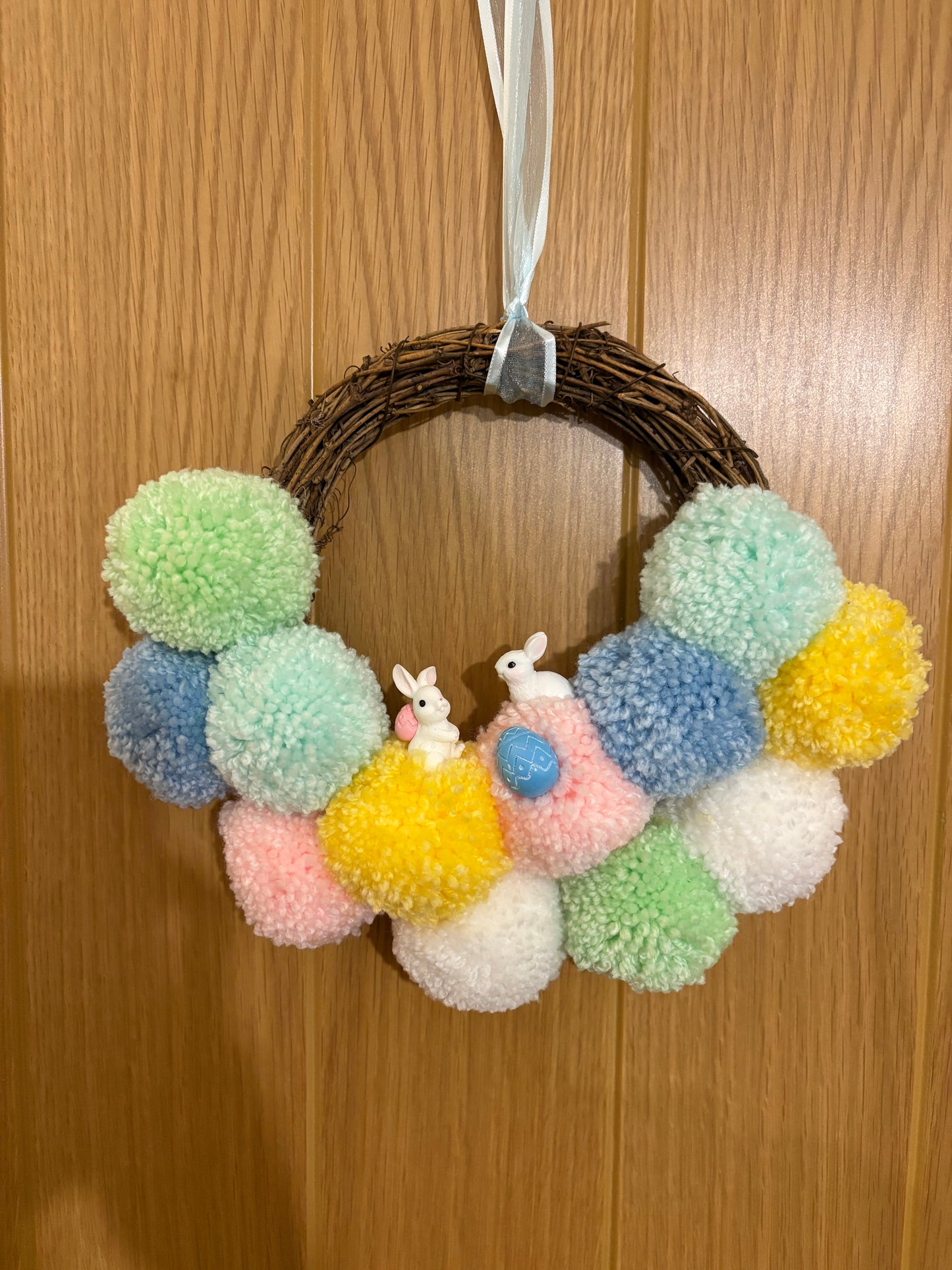 Easter bunny pastel wreath