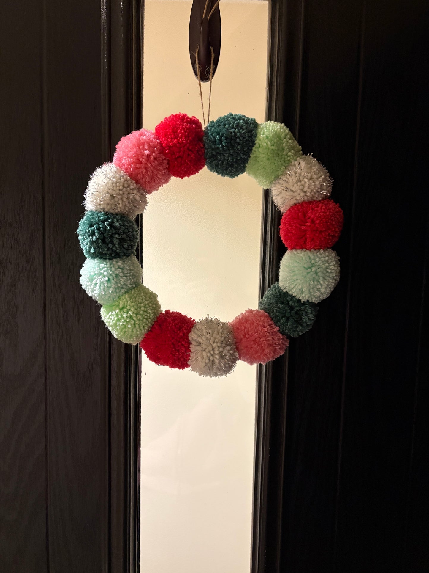 Handmade candy-themed door wreath, 20cm, by The PomPom Lodge"