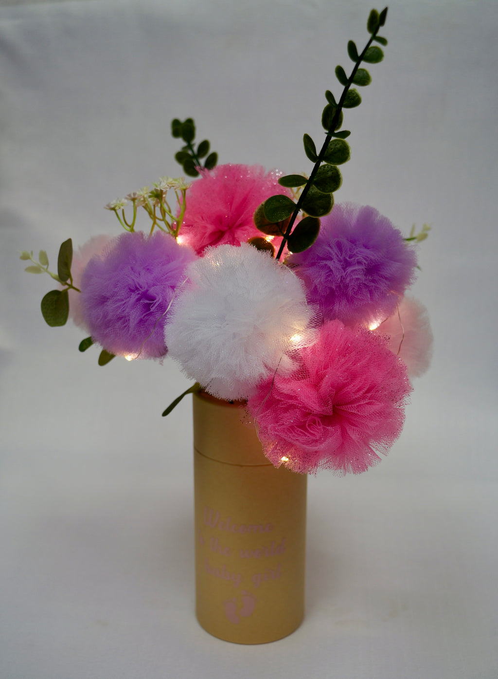 Tulle Gift Bouquet with Lights